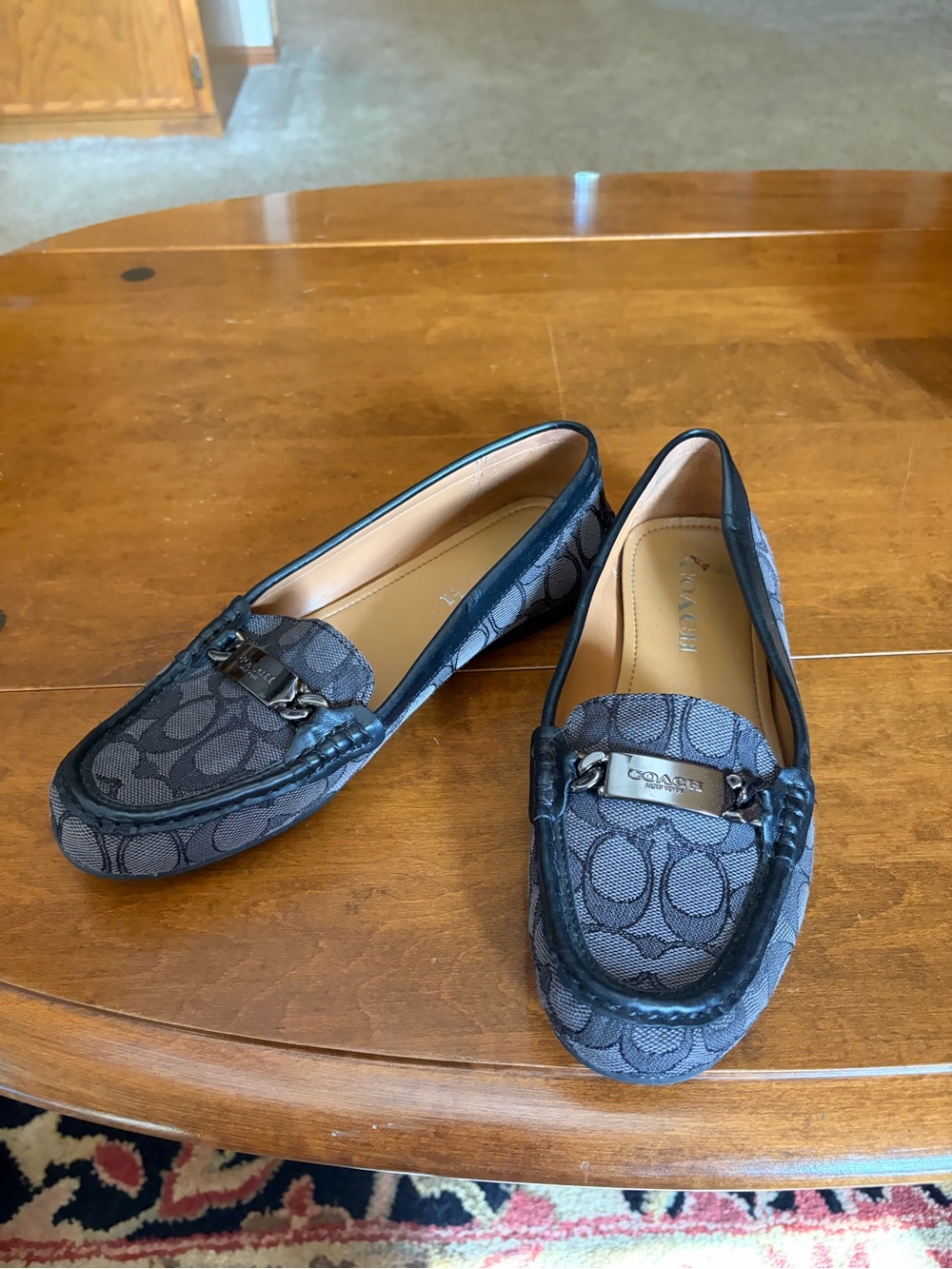 Coach “Felisha” Signature C Driving Loafers